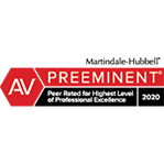 AV Preeminent - Martindale Nolo badge - 2020
